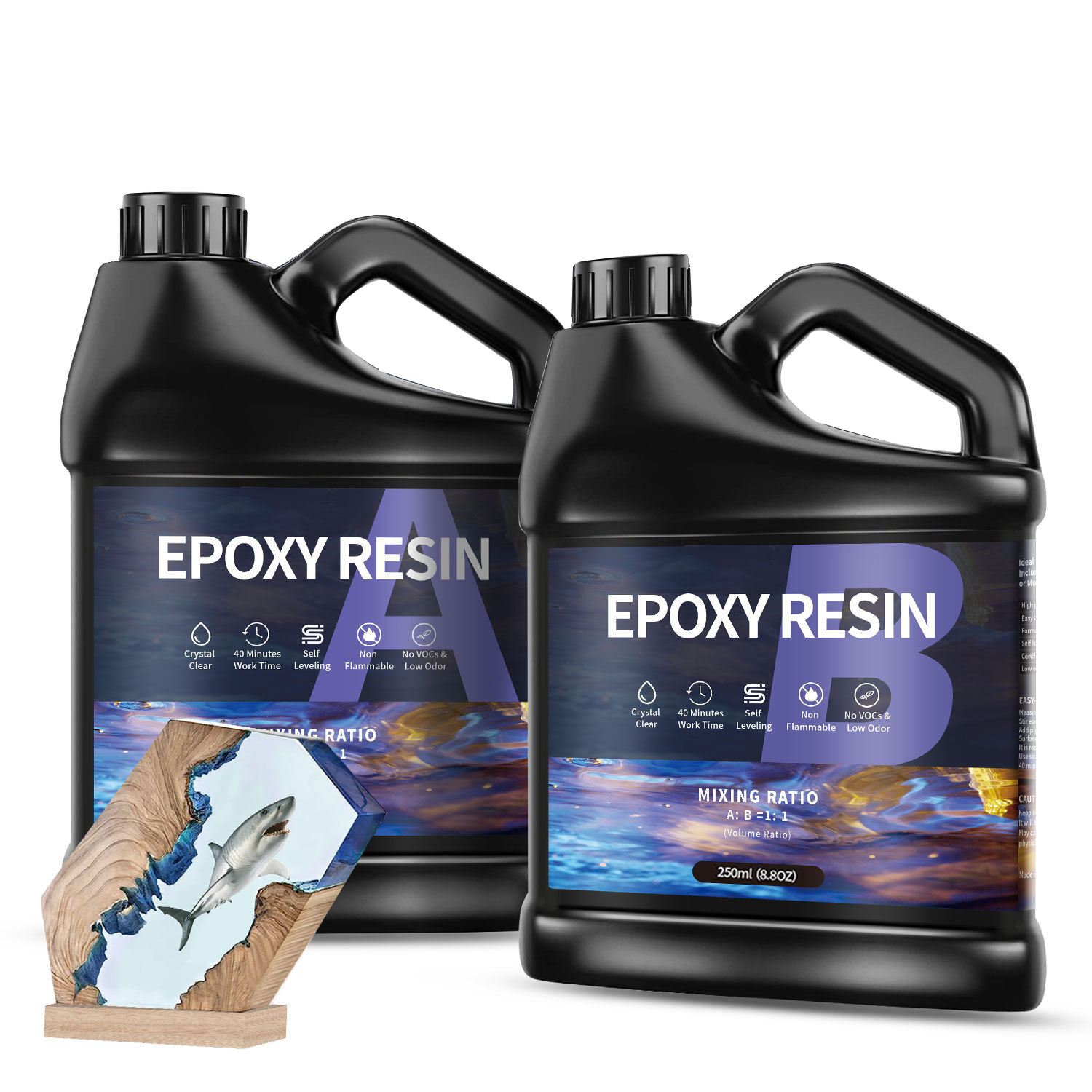 Woodworking Resin - 500g/1000g AB Colla per resina epossidica